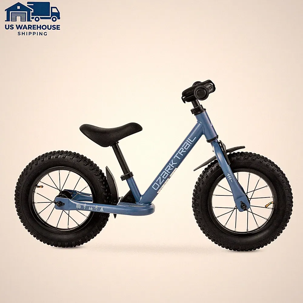 12" Kids Balance Bike Toddler Unisex Lightweight Adjustable Seat Off-Road Tires