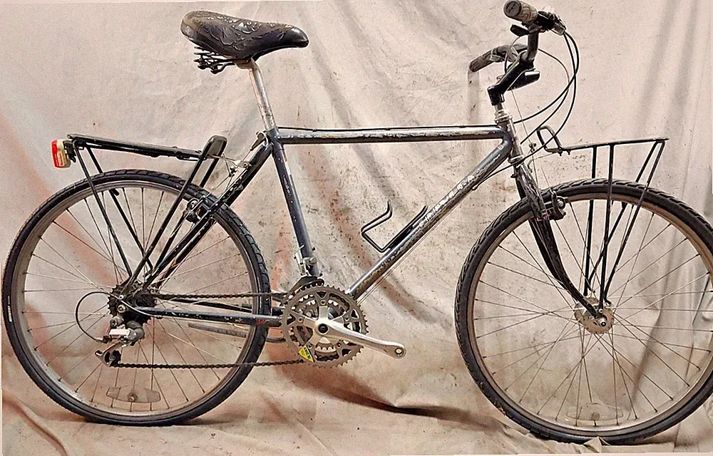 1986 Univega Hybrid Bike 18.5" Large Shimano Tange Chromoly Steel Retro Commuter