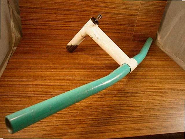 1989 MTB aluminium alloy flat handlebar nL + CRMO quill stem CAT by nL 25.4 mm