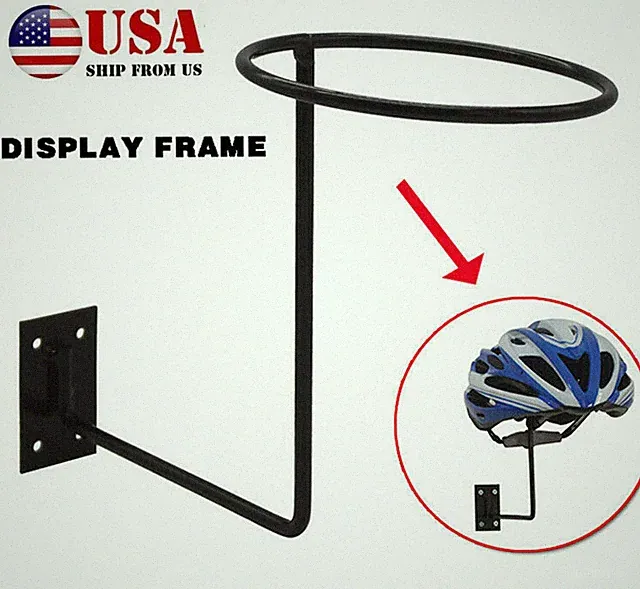 1X Motorcycle Bike Helmet Holder Hook Jacket Bag Display Wall Mount Hanger Rack