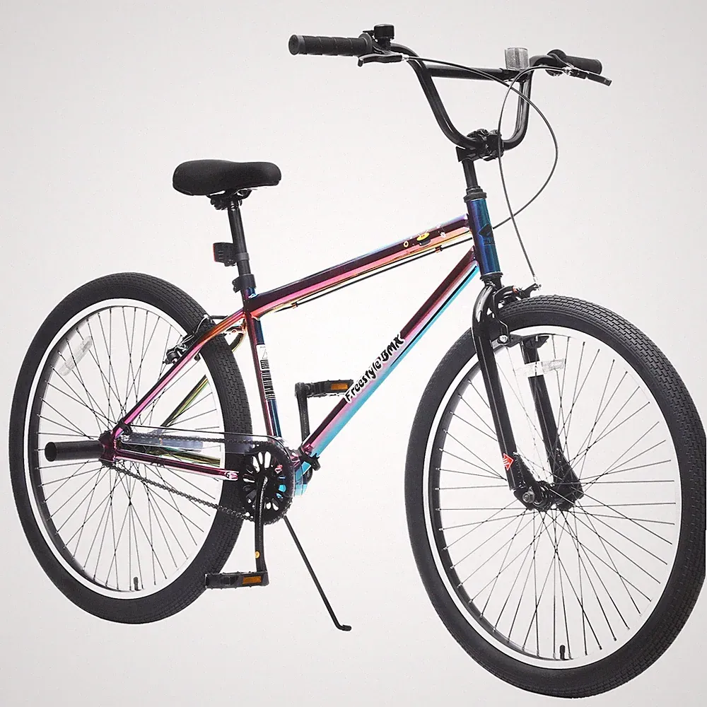 26" Freestyle Bike for Teens Steel Frame Single-Speed Bicycle for Ages 14+