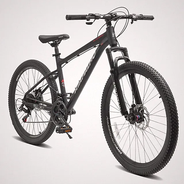 26" Mountain Bike 21-Speed Disc Brakes Front Suspension Steel Frame All Terrain
