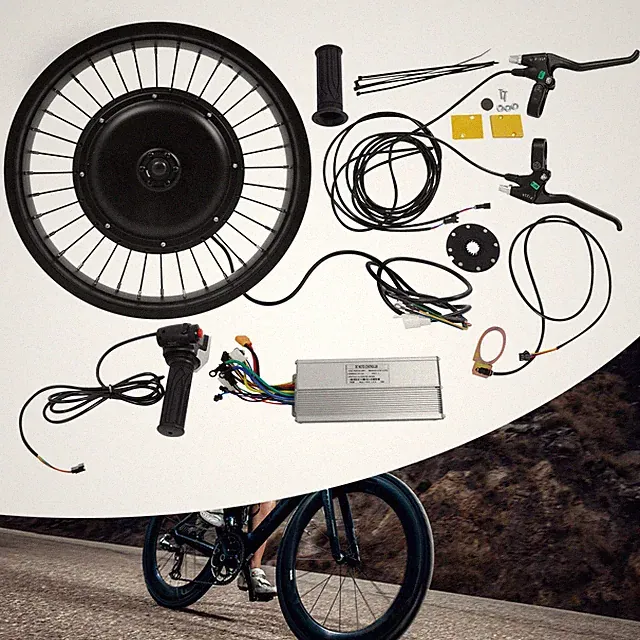 48V 1500W Electric Bike Conversion Kit, 20 In Electric Bicycle Front Wheel Kit