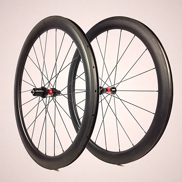 700C Road Bike Carbon Wheelset 25mm Width Clincher 38 45 50 60mm Depth Wheels
