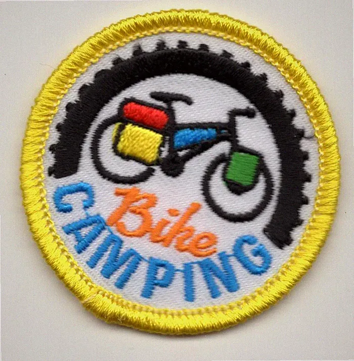 BIKE CAMPING Iron On Patch Bicycle Sport