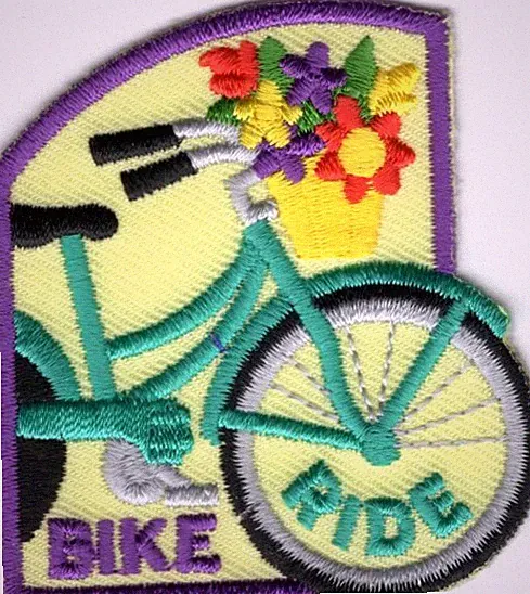 BIKE RIDE Iron On Patch Bicycle Sport