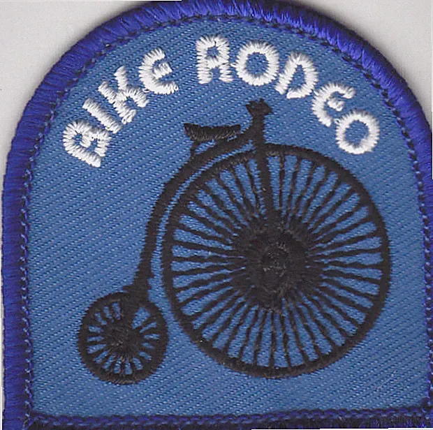 BIKE RODEO Iron On Patch Bicycle Bikers