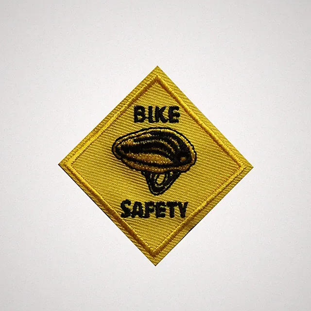 Bike Safety Embroidered Iron On Patch - Bicycle Bicycling Riding Boys Girls 95-L