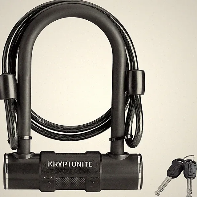 Bike U-Lock with Braided Steel Cable, High Security Anti-Theft