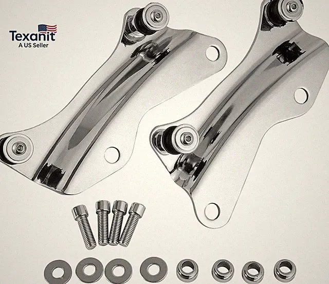 Chrome 4 Point Docking Hardware Kit Compatible with 2014-UP Harley Davidson Tour