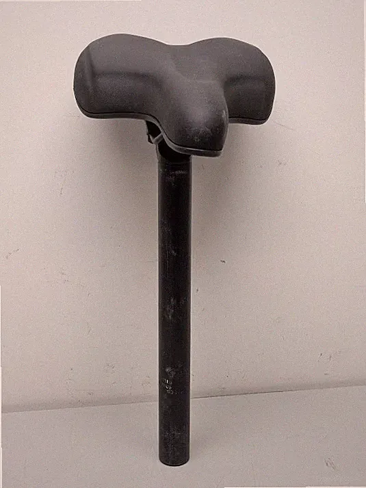 Comfort Wide Bicycle Cushioned Bike Seat Saddle with 12 in. Post in Black