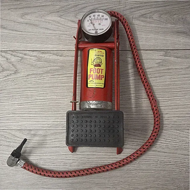 Custom Accessories Steel Red 100 PSI Foot Pump 10 L in. Bicycle Tires 57770 OEM