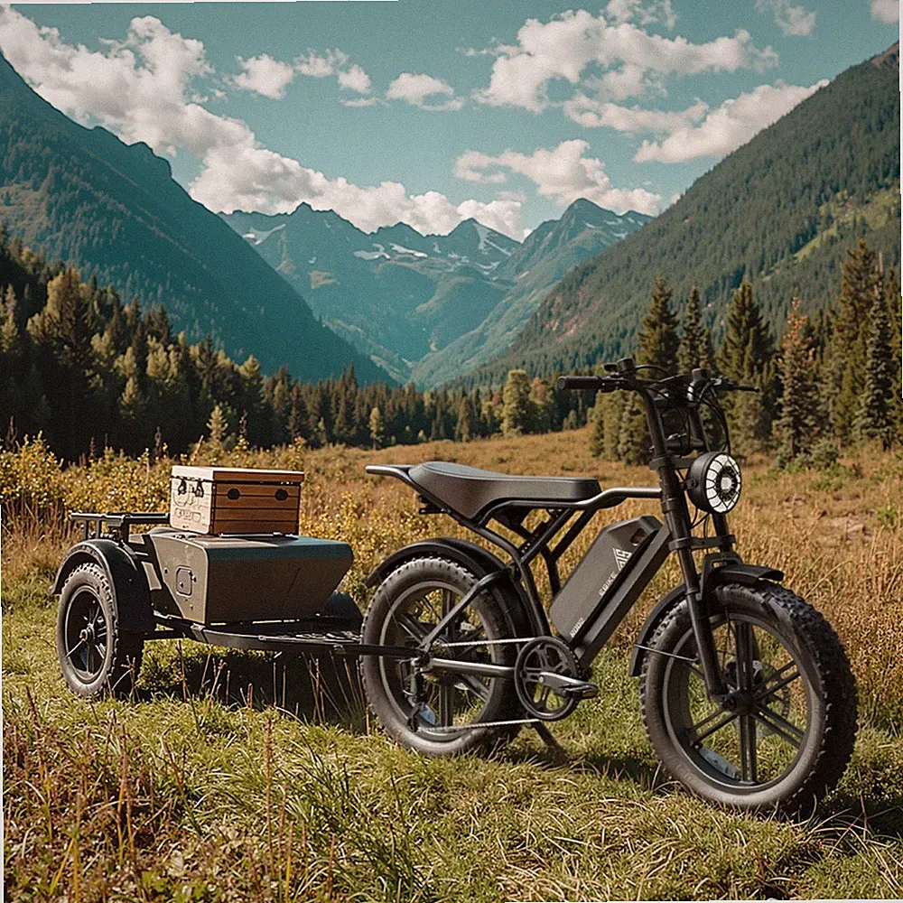 Electric-Bicycle 1500W Peak 32MPH 60Miles Adults 20'' Fat Tire Mountain E-Bike