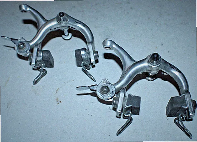 Gran Compe NGS 500 Vintage Brake Caliper Set 47/57mm SidePull Silver USA Shipper