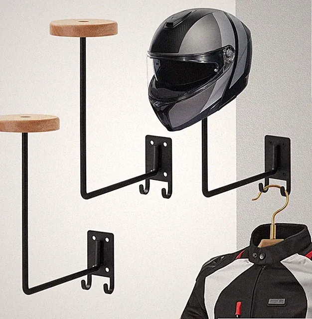 Helmet Holder Wall Mount 2 Pack Helmet Stand for Motorcycle Bike or Sports Gear