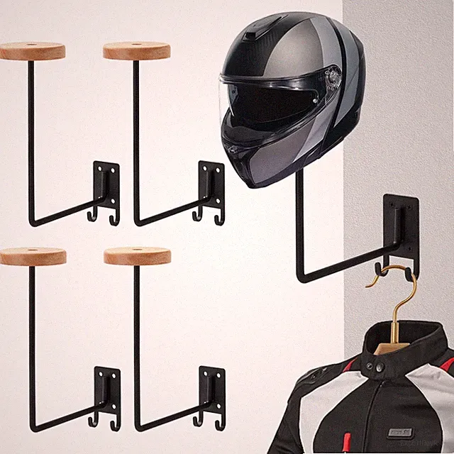 Helmet Holder Wall Mount 4 Pack Helmet Stand for Motorcycle Bike or Sports Ge...