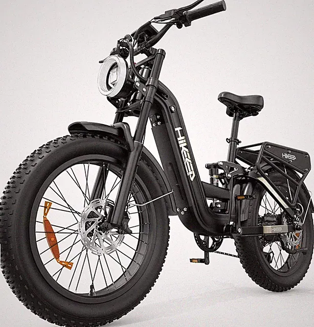 Hikeep 1500W Peak Commuter Bike 26" Fat Tire Electric Bike 48V 25Ah for Adults