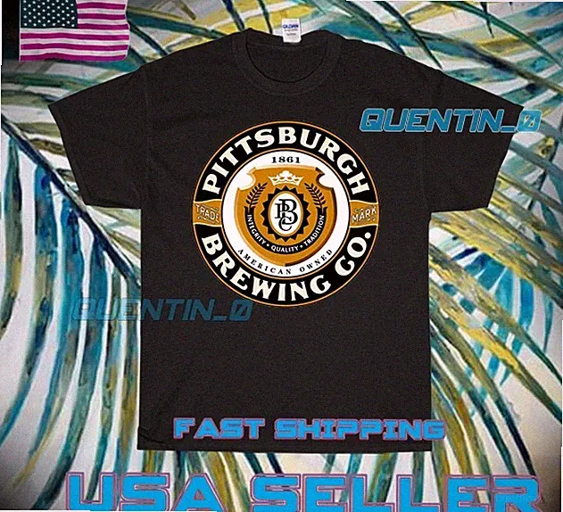IRON CITY BREWING NOW PITTSBURGH BREWING BEER LOGO T-SHIRT FUNNY SIZE S-5XL