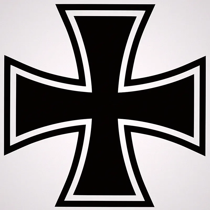 Iron Cross Vinyl Decal Helmet Window Mirror Car Bike