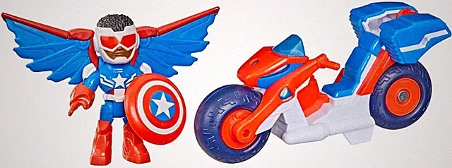 IRON MAN & HIS AWESOME FRIENDS Captain America Sam Wilson Super Bike Action *NEW