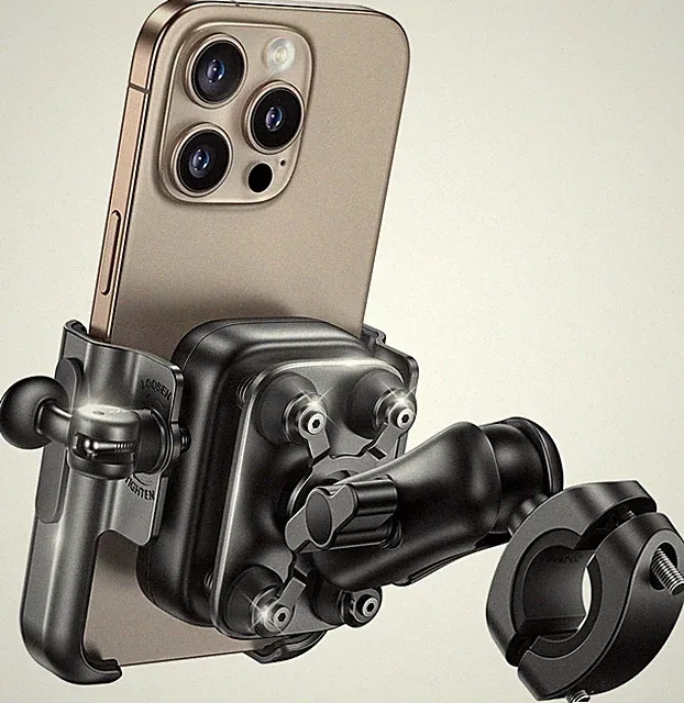 Lamicall Motorcycle Phone Mount Holder - [All Metal] [Anti Shake] [Extendable Ar