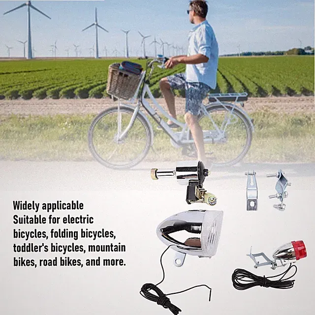Long Service Life Electroplated Bike Light Generator Kit Cycling Accessory