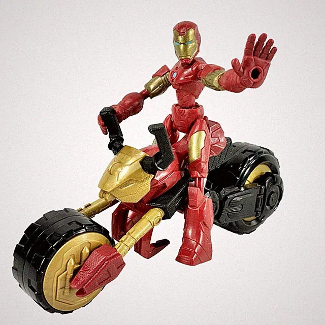 Marvel Iron man Bend and Flex Rider Bike And Action Figure Toy