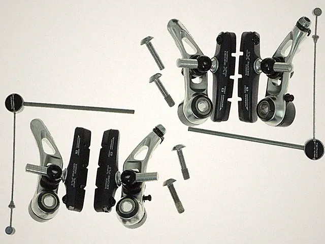 NOS! Shimano DEORE XT BR-M737 Cantilever Brake Set w/ Link Wire and Pads