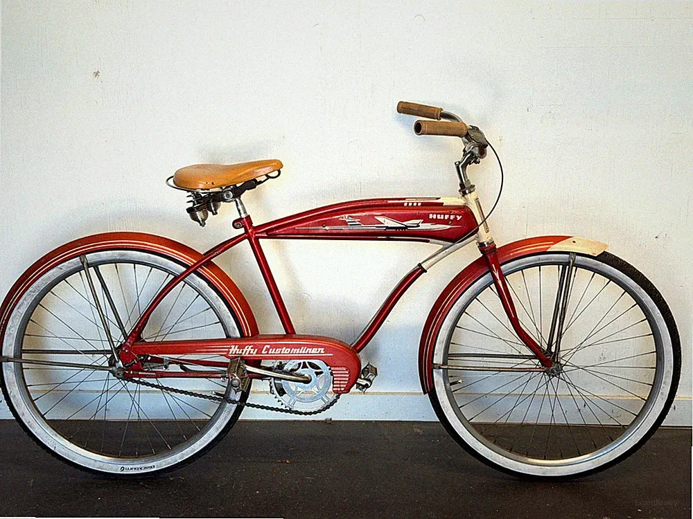 Original Vintage 1955 Huffy CustomLiner 26" Cruiser Tank Bicycle Bike RARE