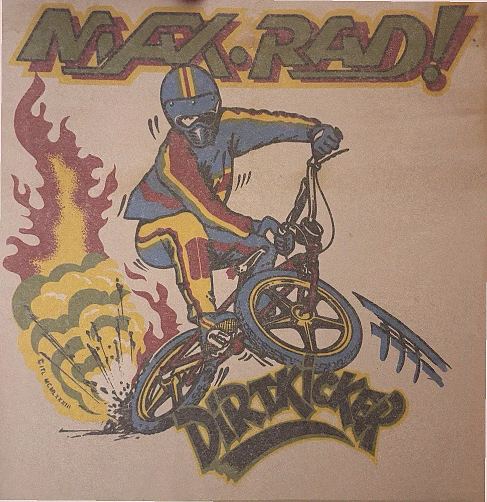 Original Vintage 1983 Mongoose Max Rad! Dirtkicker BMX Bicycle Iron On Transfer