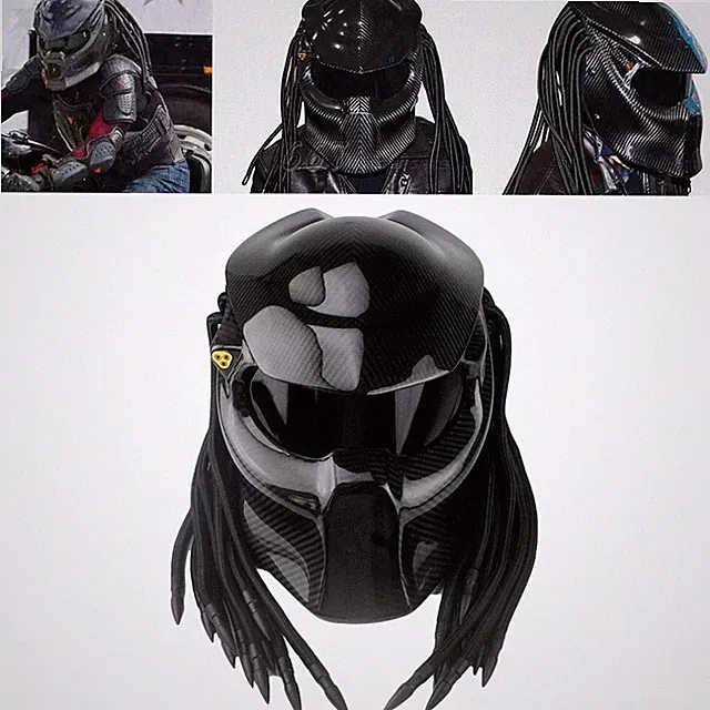 Predator Rapid Full Face Motorcycle Bike Iron Man Helmet Mask + Free Clear Visor