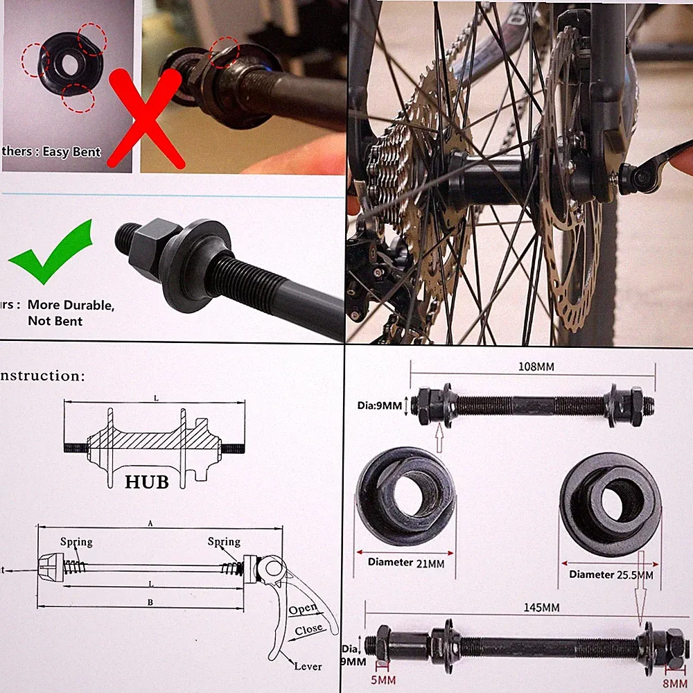 Quick Release Bicycle Hub Road Mountain Bike Front & Rear