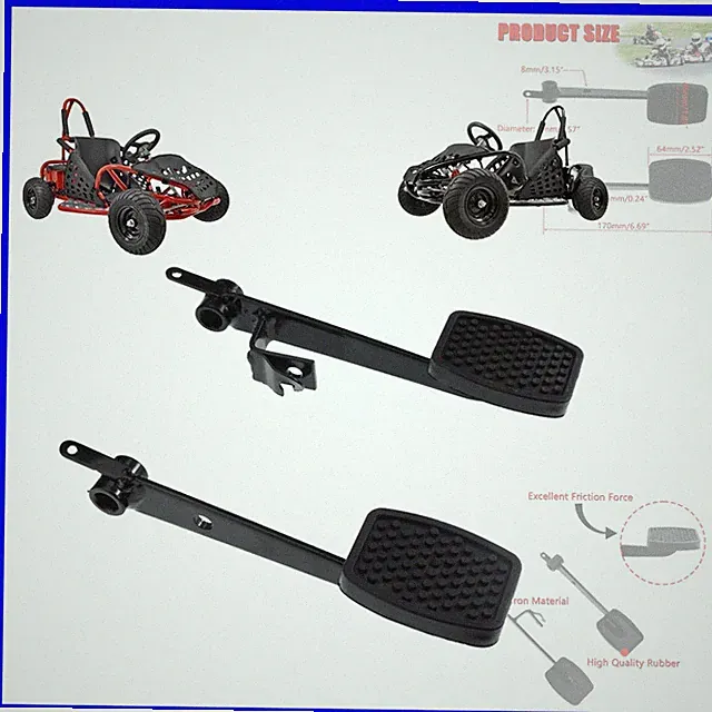 Right Left Foot Pedal Set Go Kart Cart Throttle Brake Mini Bike Drift Trike B...