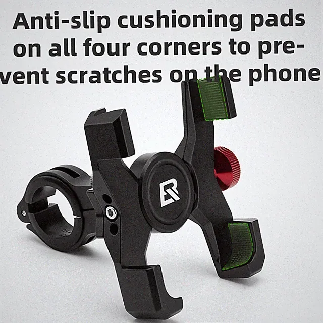 ROCKBROS Bike Phone Mount, Aluminum Motorcycle Cellphone Holder Handlebar Clamp