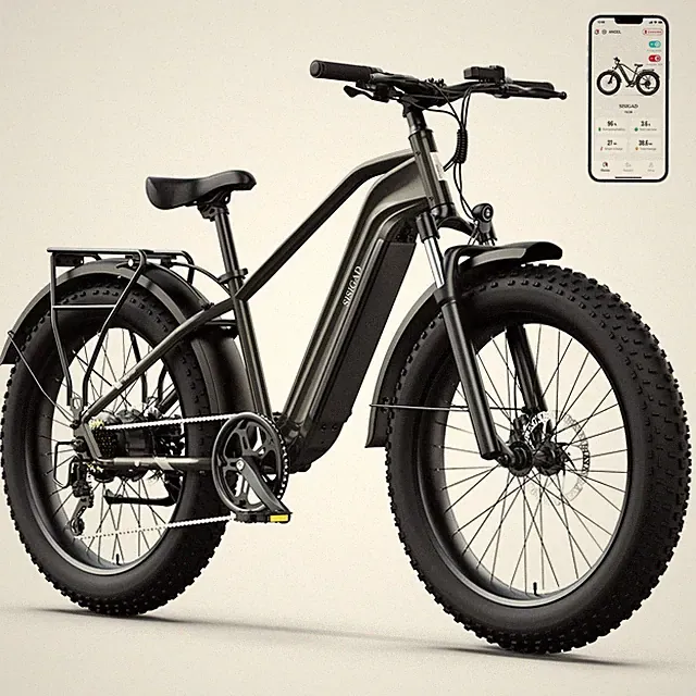 SISIGAD 26''×4''Fat Tire Electric Bike for Adults-1400W Peak Off-Road Ebike