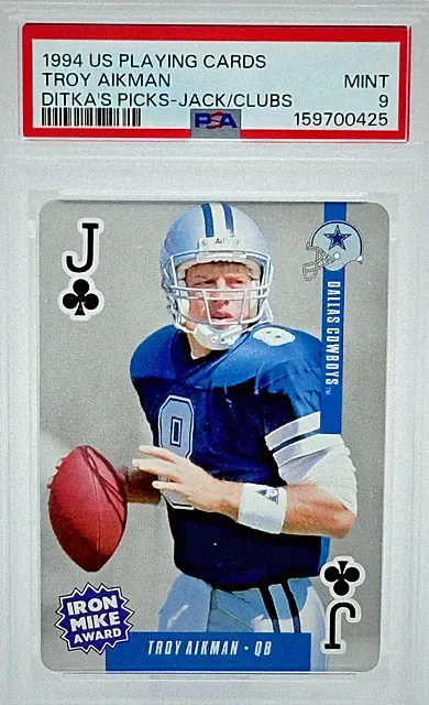 Troy Aikman (1994) Ditka's Picks Playing Cards Jack of Clubs - Iron Mike Award