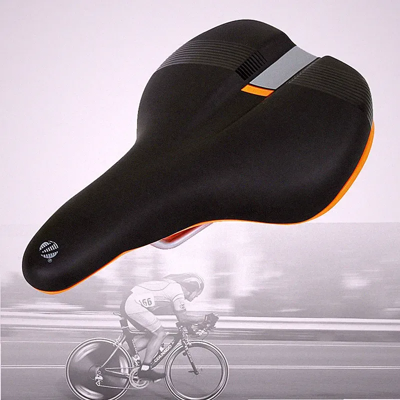 Velo LED Light Hybrid Bicycle Microfiber Seat Steel Rail Comfort Bike Gel Saddle