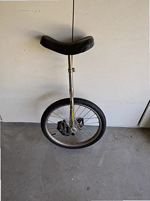 VINTAGE Cycle Pro UNICYCLE CHROME Frame Cyclepro With Adjustable Seat