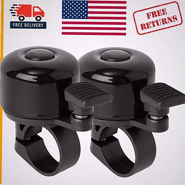 Waterproof Classic Bike Bell Set (2 Count) - Loud Sound for Everyday Rides